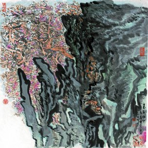 近现代 陆俨少 玉质冰心 69X69[山水]