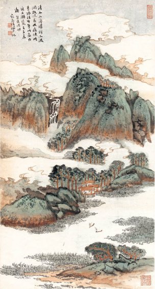 近现代 陆俨少 清而不薄46.8-87.2cm[山水]