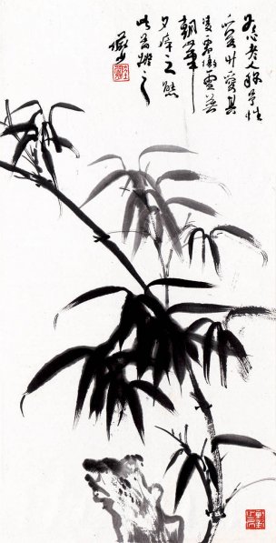 近现代 陆俨少 冬心老人 35X68[花鸟]