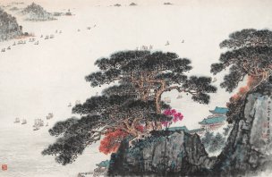 近现代 钱松喦 大好河山 纸 108X70.5[山水]