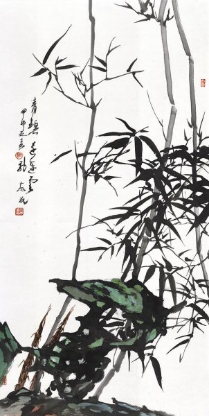 近现代 郭志光 清碧 69×136[花鸟]