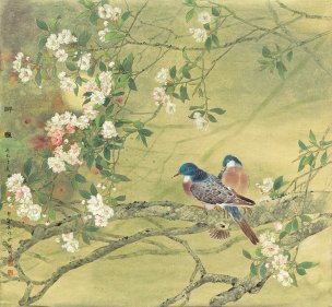 近现代 邹传安 春酣-X 93x86[花鸟]