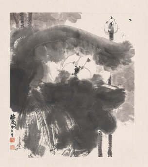 近现代 谢稚柳 花卉册页 (7) 41x46[花鸟] 