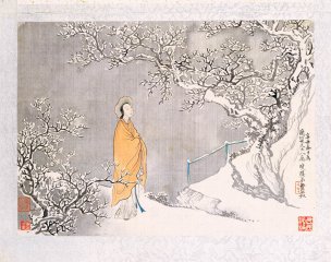 近现代 费丹旭 绘十二金钗册12 42×34[人物] 
