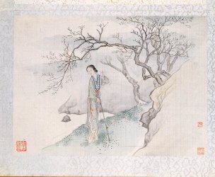 近现代 费丹旭 绘十二金钗册3 42×34[人物] 