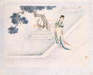 近现代 费丹旭 绘十二金钗册5 42×34[人物] 