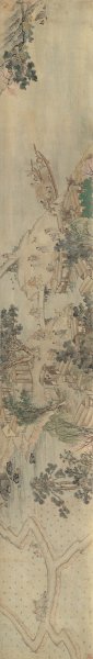 近现代 谢冰 涧曲家家图39.2-273.8cm DF SS RW[山水]