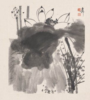 近现代 谢稚柳 花卉册页 (3) 41x46[花鸟]