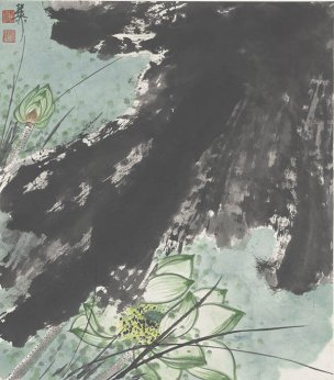 近现代 谢稚柳 花卉册页 (14) 41x46[花鸟]