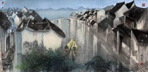 近现代 袁运甫 乌镇 188x92[山水]