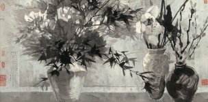 近现代 袁运甫 清贡花香 67x135[花鸟]