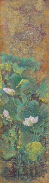 近现代 蔡小丽 荷花四屏Scan070601-05ok-RGBok-y 63x23