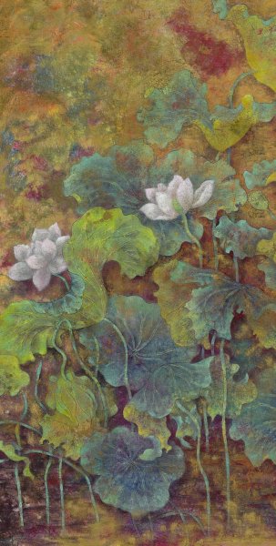 近现代 蔡小丽 荷花八条屏-04 87x173[花鸟]