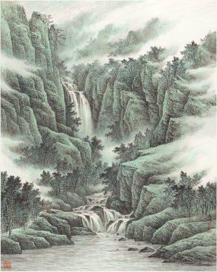 近现代 董希源 山水之一  100×126[山水]