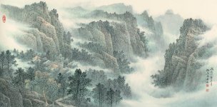 近现代 董希源 山水之二横幅68X137cm [山水]