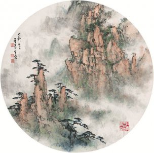 近现代 董寿平 黄山-1  90×90[山水]
