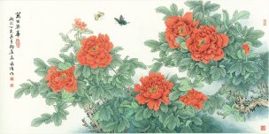 近现代 董希源 万古英华  138×69[花鸟]