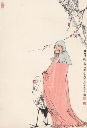 近现代 范曾 鹤子梅 69×101[人物]