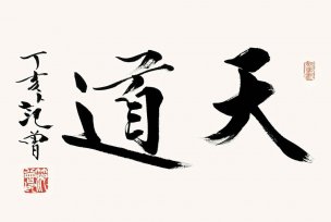 近现代 范曾 书法 天道-46.5x69.5 [书法]