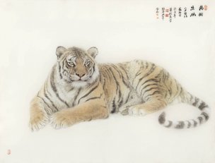 近现代 苏柏斗 万树生风 绢本 101x77[走兽]