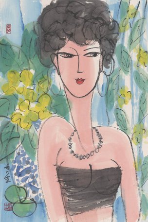 近现代 秀生 花季少女3-huayangqingchun3(68.5x45) [人物