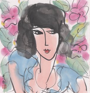 近现代 秀生 花样青春1-huayangqingchun1(52.5x50) [人物