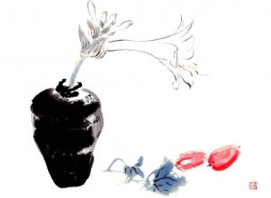 近现代 王雪涛 玉簪花1[花鸟] 
