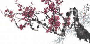 近现代 王紫竹 徐家昌合作 报春图 135X68[花鸟]