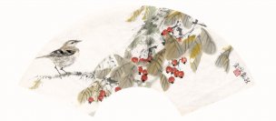 近现代 王明明 花鸟扇页-01 [花鸟]