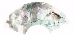 近现代 王明明 花鸟扇页-04 [花鸟]