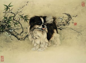 近现代 王生勈 工笔画 走兽画法 (24)狗[走兽]
