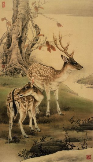 近现代 王生勈 工笔画 走兽画法 (4)鹿[走兽]