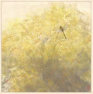 近现代 王明明 金色的梦-X 71x71[花鸟]