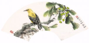 近现代 王明明 花鸟扇页-05 [花鸟]