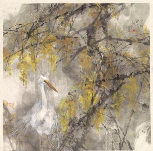 近现代 王明明 晚风出倩影-X 69x69[花鸟]