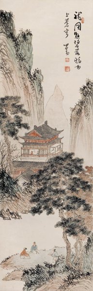 近现代 溥儒 溥心番 山水-92.5MB 19X58[山水]