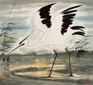 近现代 林风眠 鹭 77X71[花鸟]