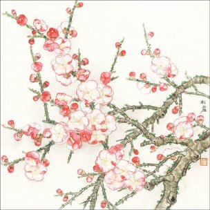 近现代 松岩 梅花 (1) 60x60[花鸟]
