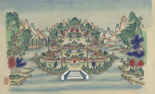 近现代 杨柳青 年画-35 79x48[山水]