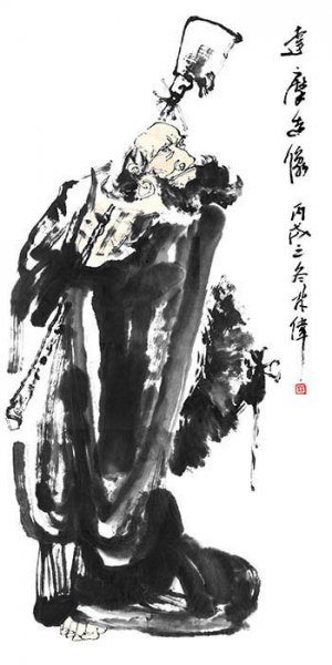 近现代 林伟 达摩造像[人物]
