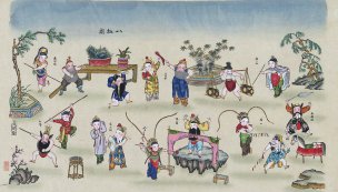 近现代 杨柳青 年画-18 114x65[人物]