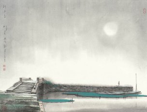 近现代 杨明义 江南白桥 CA0803060-077  45.5x34.5[山水