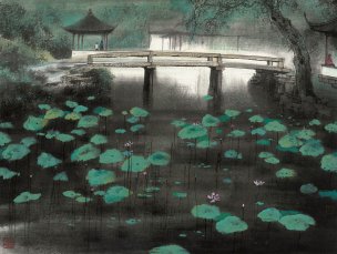 近现代 杨明义 江南白桥 CA0803060-079  45.5x34.5[山水