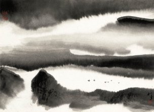 近现代 杨明义 水墨-27x37[山水]