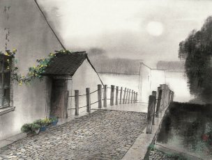 近现代 杨明义 江南白桥 CA0803060-026  45.5x34.5[山水