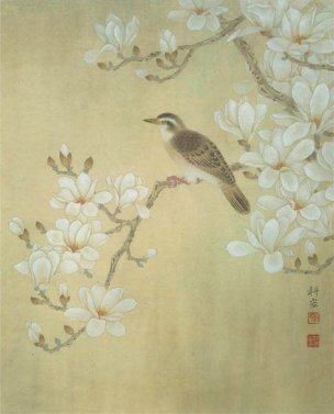 近现代 李科宏 听花语 56x70[花鸟] 