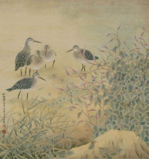 近现代 李科宏 秋趣图 91x97[花鸟] 