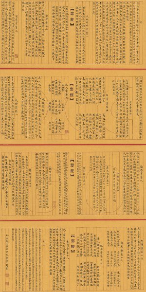 近现代 李沛新 忠经-130.5x65.5 [书法]