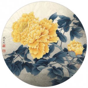 近现代 李晓明 金灿 42x42[花鸟]