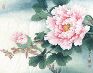 近现代 李晓明 赵粉 45x36[花鸟] 
